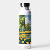 Custom Monogram Nederland Windmolens Waterfles (Links)