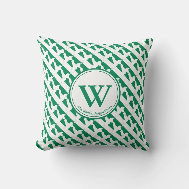Custom Monogram NIGERIA Flag Nigerian Naija Kussen (Voorkant)