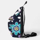 Custom Monogram Passion Flower Floral Sling Bag (Rechts)