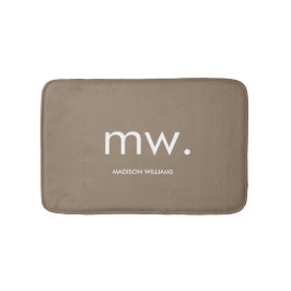 Custom Monogram Pastel Elegant Stijlvol Modern Badmat