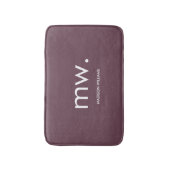 Custom Monogram Pastel Elegant Stijlvol Modern Badmat (Voorkant Verticaal)