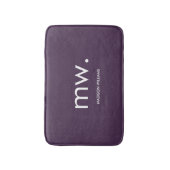 Custom Monogram Pastel Elegant Stijlvol Modern Badmat (Voorkant Verticaal)
