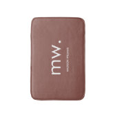 Custom Monogram Pastel Elegant Stijlvol Modern Badmat (Voorkant Verticaal)