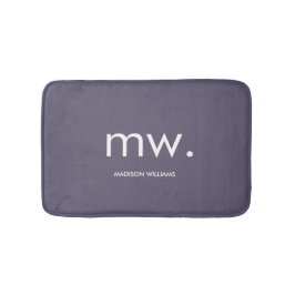 Custom Monogram Pastel Elegant Stijlvol Modern Badmat
