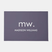 Custom Monogram Pastel Elegant Stijlvol Modern Deurmat (Voorkant)