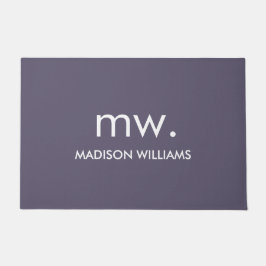 Custom Monogram Pastel Elegant Stijlvol Modern Deurmat