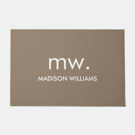 Custom Monogram Pastel Elegant Stijlvol Modern Deurmat