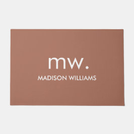 Custom Monogram Pastel Elegant Stijlvol Modern Deurmat