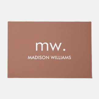 Custom Monogram Pastel Elegant Stijlvol Modern Deurmat
