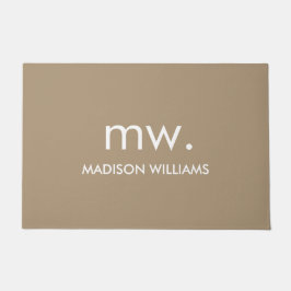 Custom Monogram Pastel Elegant Stijlvol Modern Deurmat