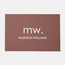 Custom Monogram Pastel Elegant Stijlvol Modern Deurmat