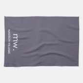 Custom Monogram Pastel Elegant Stijlvol Modern Theedoek (Horizontaal)