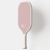 Custom monogram, pastel roze nieuwe lijn pickleball paddle (Links)