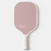 Custom monogram, pastel roze nieuwe lijn pickleball paddle (Voorkant)