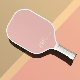 Custom monogram, perzik roze nieuwe lijn pickleball paddle