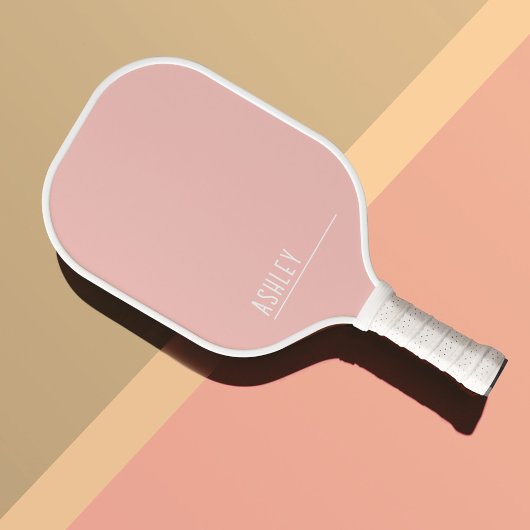 Custom monogram, perzik roze nieuwe lijn pickleball paddle