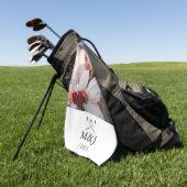 Custom Monogram Photo Wedding Anniversary Date Golfhanddoek (Groen)