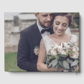 Custom Monogram Photo Wedding Guest Book Gastenboek (Achterkant)