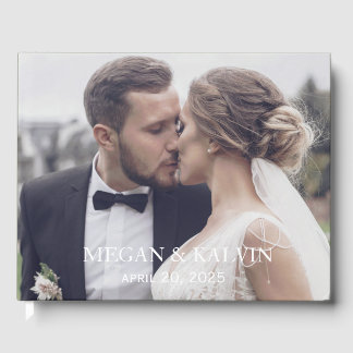Custom Monogram Photo Wedding Guest Book Gastenboek