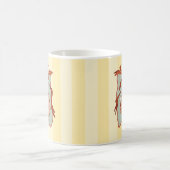 Custom Monogram Retro Coastal Seashell Koffiemok (Center)
