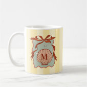 Custom Monogram Retro Coastal Seashell Koffiemok (Links)