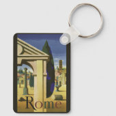 Custom Monogram Rome Italië Sleutelhanger (Achterkant)