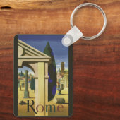 Custom Monogram Rome Italië Sleutelhanger (Achterkant)