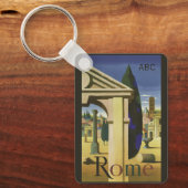 Custom Monogram Rome Italië Sleutelhanger (Voorkant)