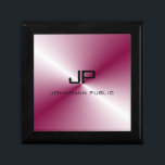 Custom Monogram Roze Paarse Sjabloon Elegant Cadeaudoosje<br><div class="desc">Custom Monogram Roze Paarse Sjabloon Modern Elegant Sjabloon Keepsake geschenkdoos.</div>