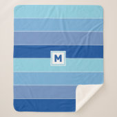 Custom Monogram Sherpa Blanket Deken (Voorkant)