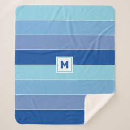 Custom Monogram Sherpa Blanket Deken