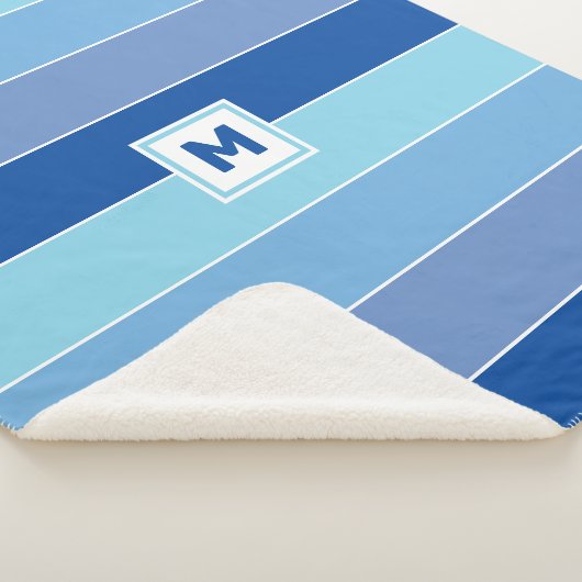 Custom Monogram Sherpa Blanket Deken (3/4)