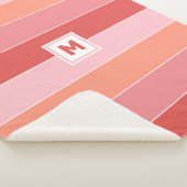 Custom Monogram Sherpa Blanket Deken (3/4)