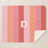 Custom Monogram Sherpa Blanket Deken (Voorkant (horizontaal))