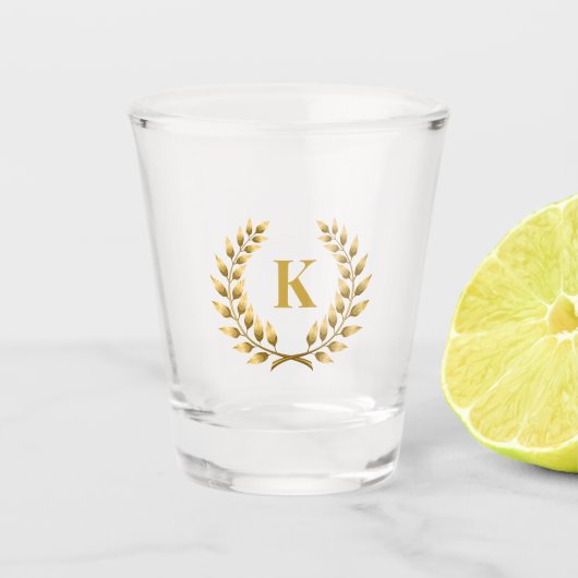 Custom Monogram Shot Glass Shot Glas (Voorkant)