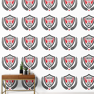 Custom Monogram Soccer Logo Behang