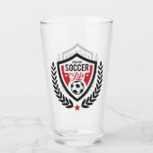 Custom Monogram Soccer Logo Glas (Achterkant)