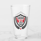 Custom Monogram Soccer Logo Glas (Voorkant)