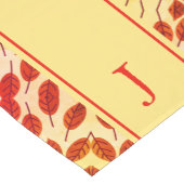 Custom Monogram Thanksgiving FALL AUTUMN LEAVES Korte Tafelloper (Hoek)