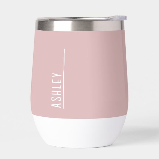 Custom monogram, trendy pastel roze (Links)