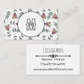 CUSTOM Monogram Visitekaartje wilde bloemen (Voorkant / Achterkant)
