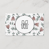 CUSTOM Monogram Visitekaartje wilde bloemen (Voorkant)