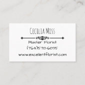CUSTOM Monogram Visitekaartje wilde bloemen (Achterkant)