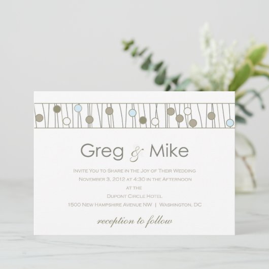 Custom_Monogram Weddenschap Kaart (Staand voorkant)