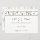 Custom_Monogram Weddenschap Kaart (Voorkant / Achterkant)