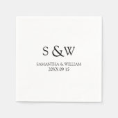 Custom Monogram Weddenschap Napkins Servet (Voorkant)