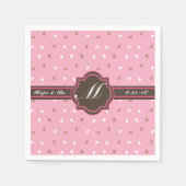 Custom Monogram Weddenschap Napkins Servet (Voorkant)