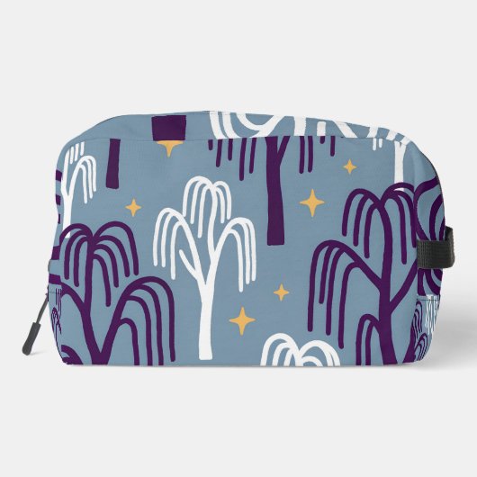 Custom Monogram Willow Tree Pattern Dopp Kit  Toilettasje (Achterkant)