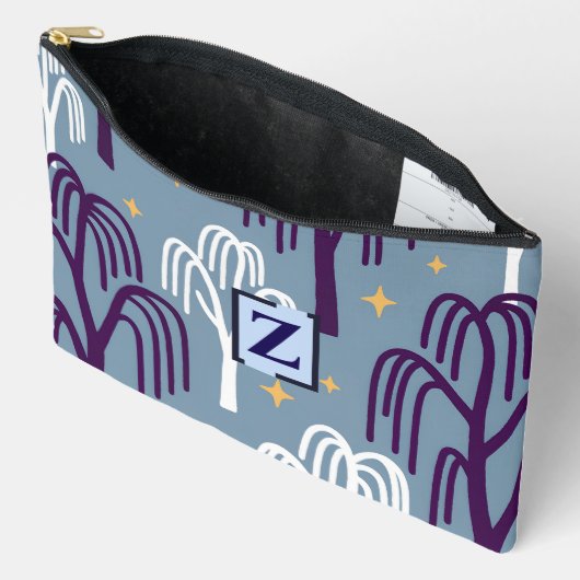 Custom Monogram Willow Tree Pattern  Etui (Open)