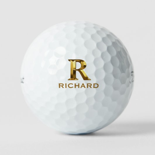 Custom Monogram with First Name Golf Balls Golfballen (Voorkant)